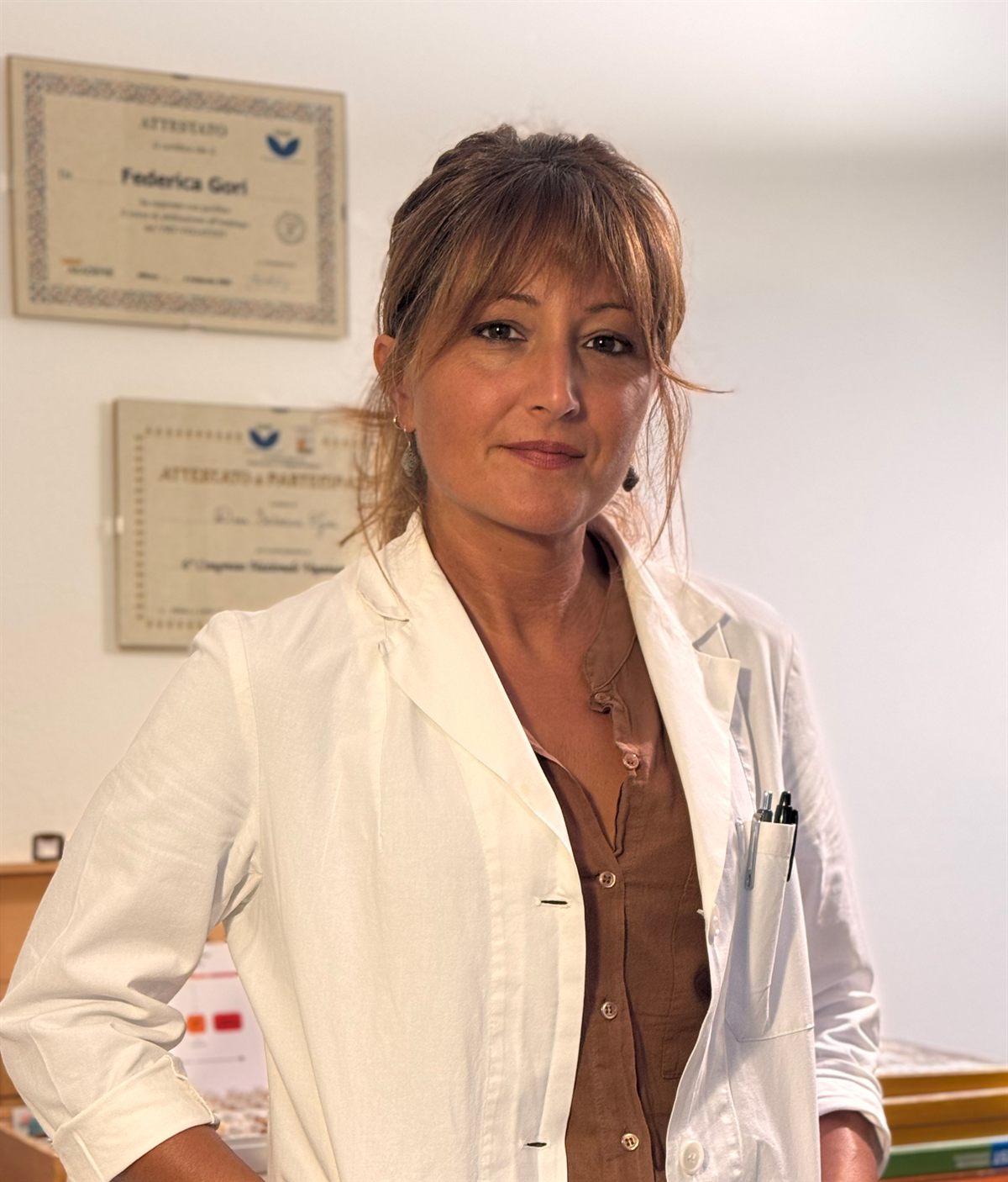 Federica Gori nel suo studio